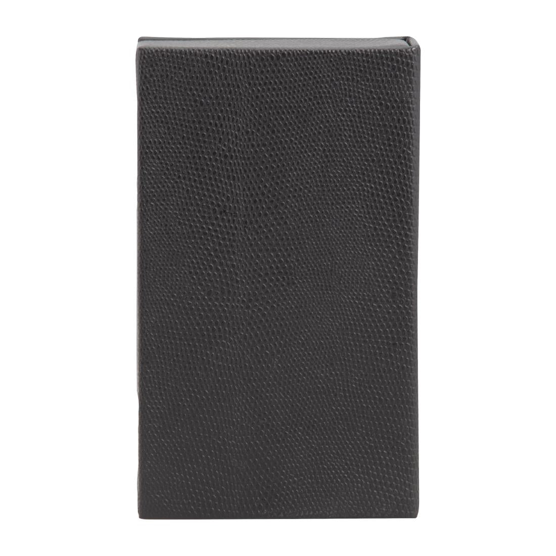 Securit trendy rekeningpresentator in leerstijl zwart