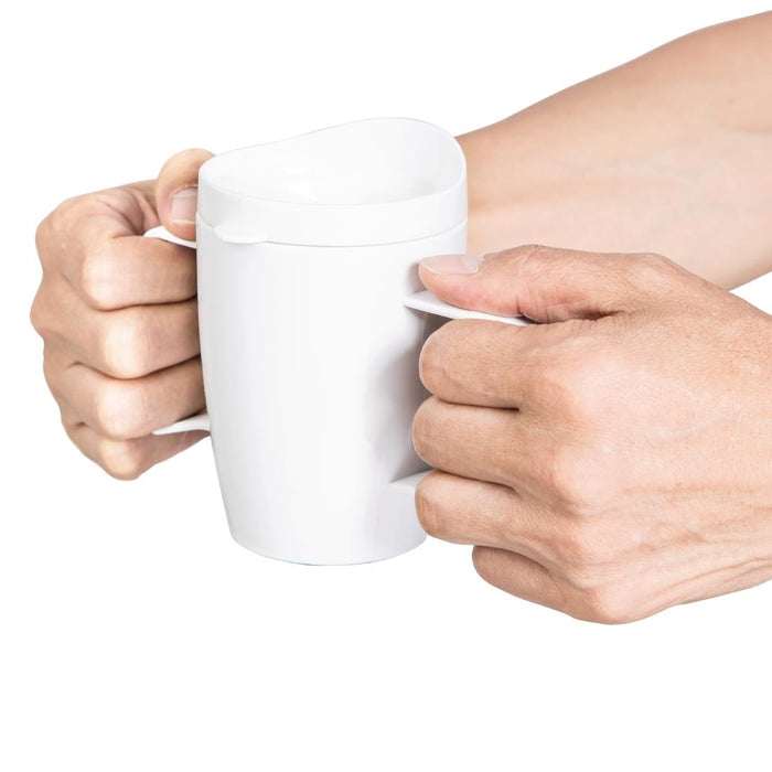 Olympia Kristallon Heritage drinkbeker met deksel 300ml wit (4 stuks)