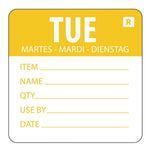 Hygiplas voedseletiketten kleurcode dinsdag (500 stuks)