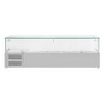 Polar G-serie opzetkoelvitrine 5x GN 1/3 en 1x GN 1/2