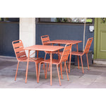 Bolero terracotta gelateerde stalen zijstoelen (4 stuks)