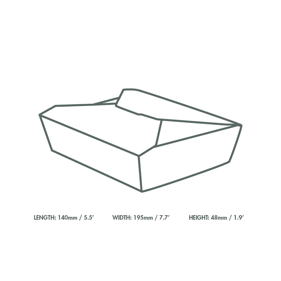 Vegware No.2 voedseldoos 1500ml (280 stuks)