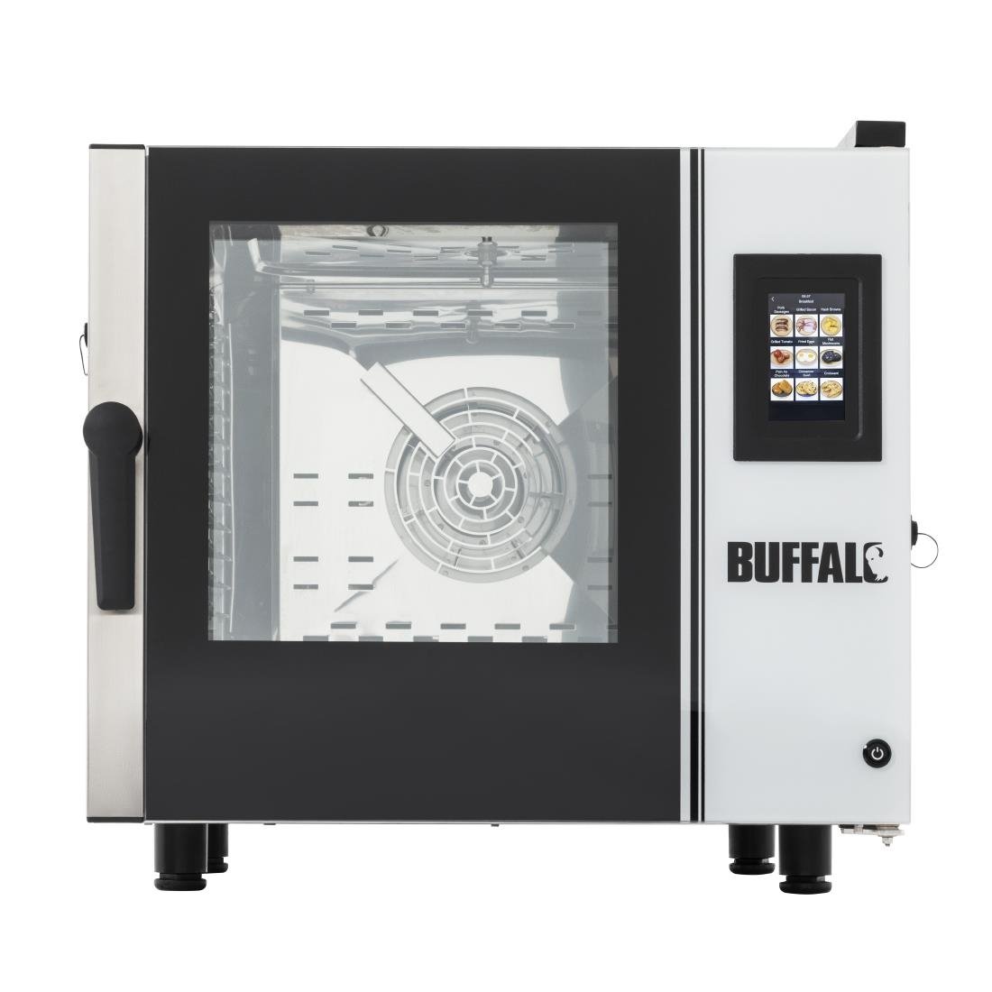 Buffalo Vrijstaande Slimme Touchscreen Compacte Combi Oven 6 x GN 1/1 Met Installatiekit