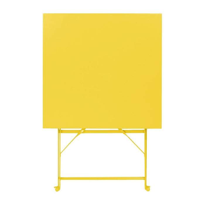 Bolero Perth zachtgele trottoirstijl vierkante tafel 600 mm