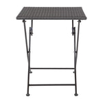 Bolero vierkante polyrotan klaptafel zwart 60cm
