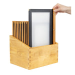 Securit menumappen set met houten box A4 zwart (20 stuks)