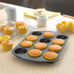 Circulon carbonstalen anti-kleef bakvorm voor 12 muffins 39,5 x 28cm