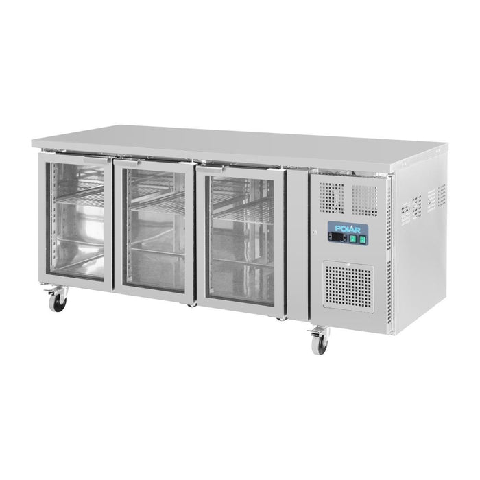 Polar U-serie driedeurs displaykoeling laag model 358L