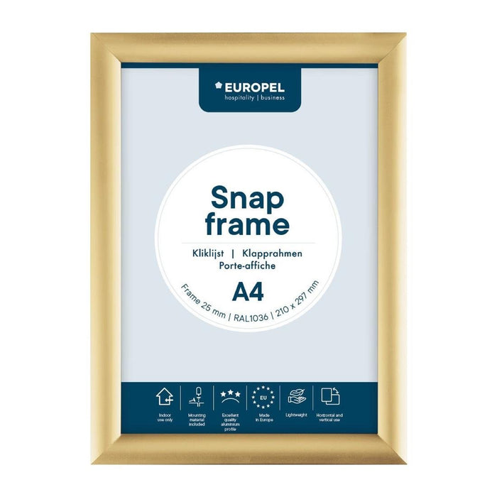 Europel Kliklijst A4 25mm Goud