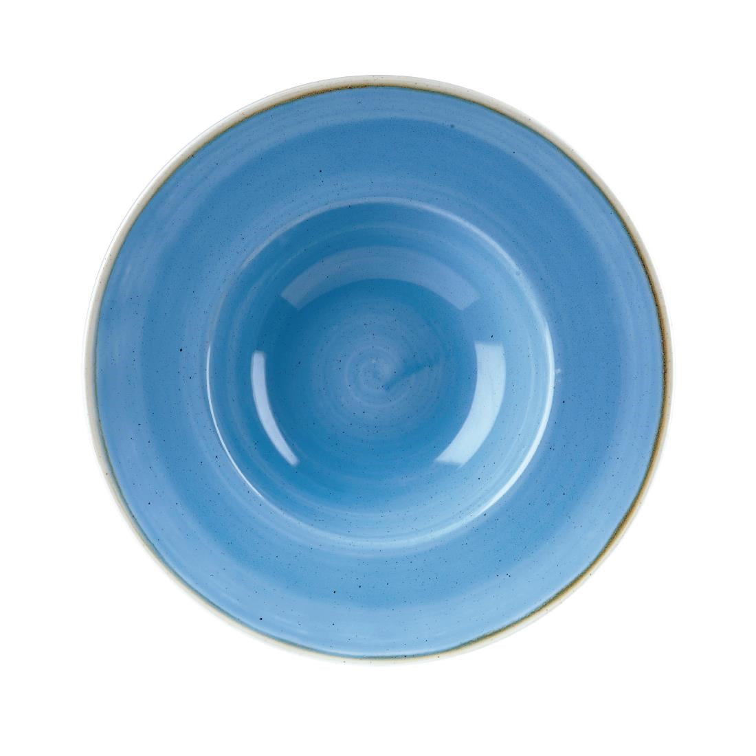 Churchill Stonecast Cornflower Blue Kom Met Brede Rand Medium 23.88cm (pak van 12)