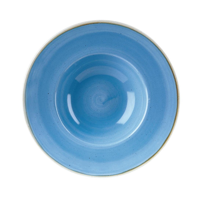 Churchill Stonecast Cornflower Blue Kom Met Brede Rand Medium 23.88cm (pak van 12)