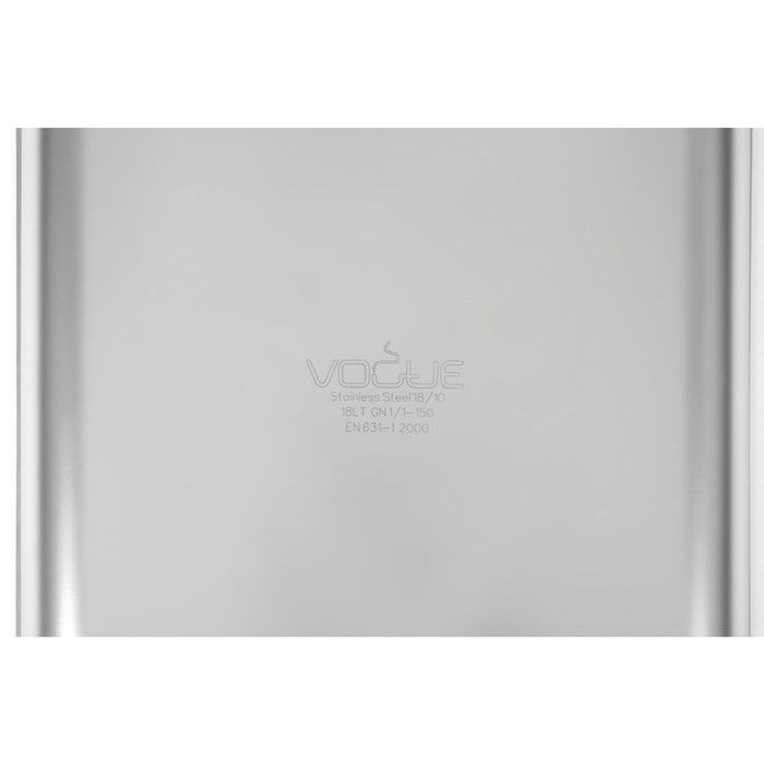Vogue heavy-duty RVS GN 1/1 bak 150mm