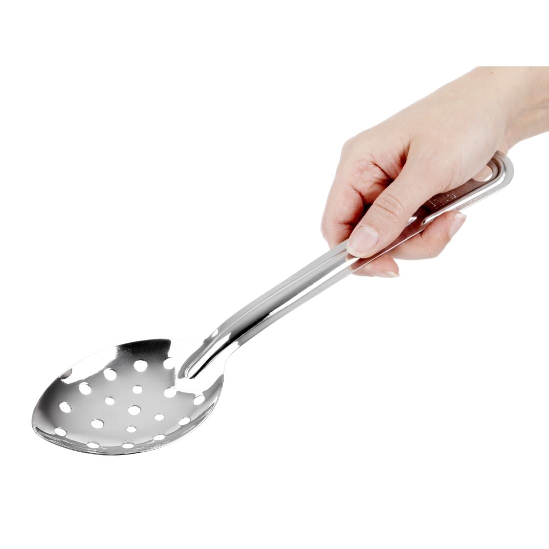 Nisbets Essentials geperforeerde RVS serveerlepel 28cm