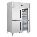 Polar G-serie Gastro 2-deurs koeling met gedeelde deuren 1200L