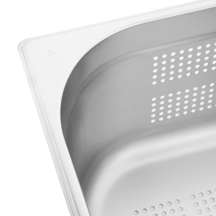 Vogue geperforeerde RVS GN 1/2 bak 150mm