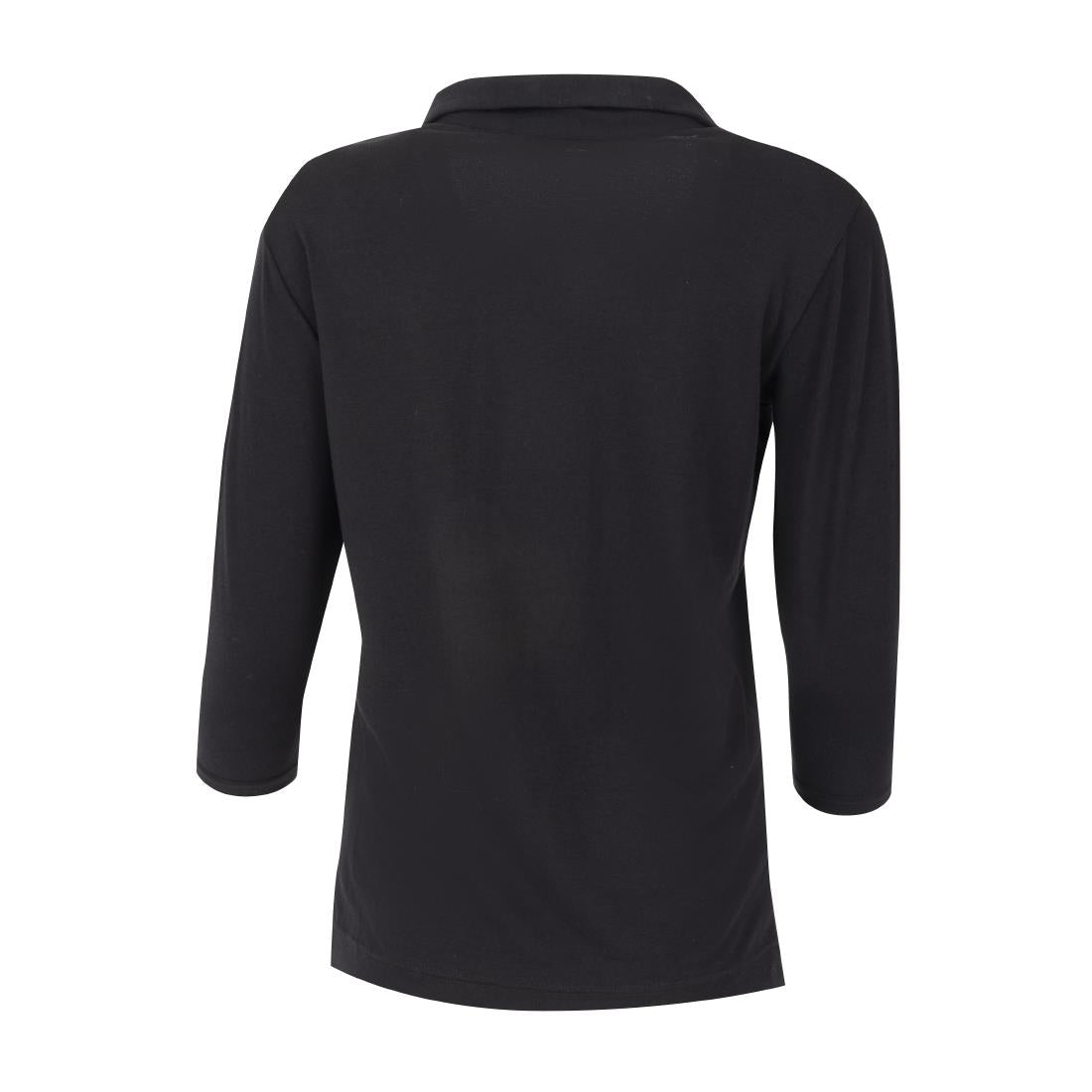 Uniform Works dames T-shirt met V-hals zwart XS