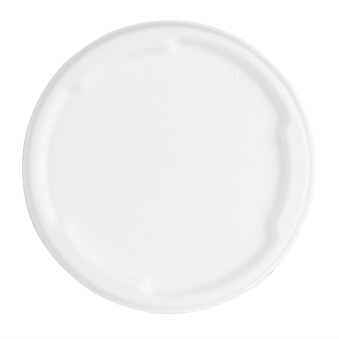 Fiesta Composteerbare Bagasse Deksel Voor 750/900ml Kom Basen (Verpakking Van 50)