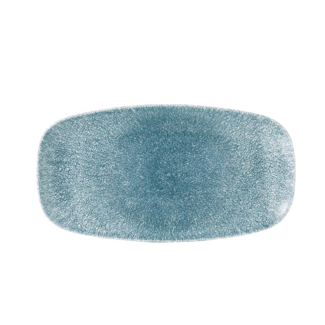 Churchill Raku Topaz Blue Chefs Ovaal Bord 35.2 x 18.7cm (pak van 6)