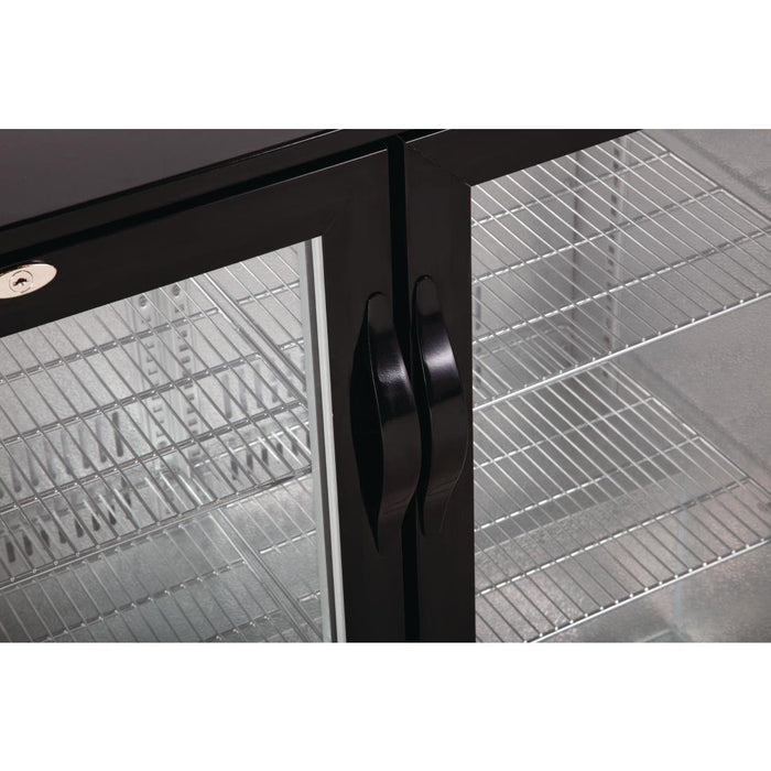Polar G-serie 2-deurs barkoeling met klapdeuren zwart 198L