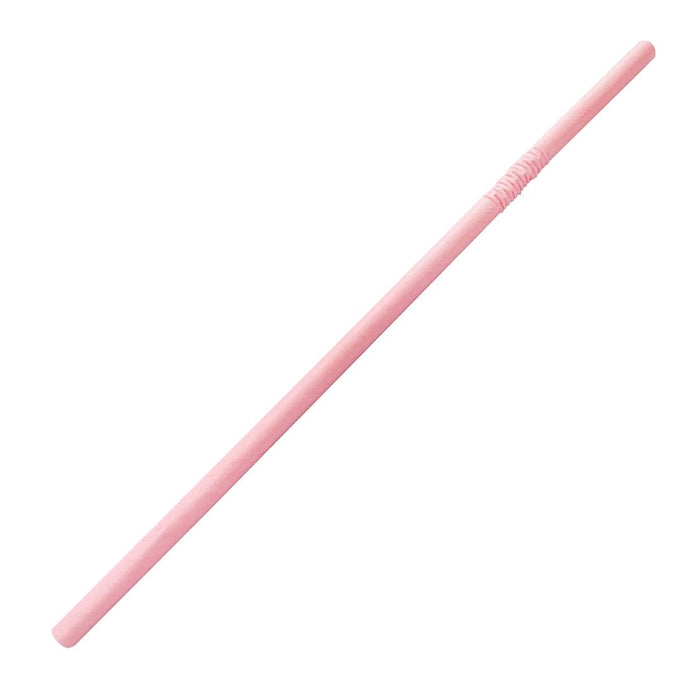 Fiesta Compostable composteerbare papieren buigrietjes roze (250 stuks)