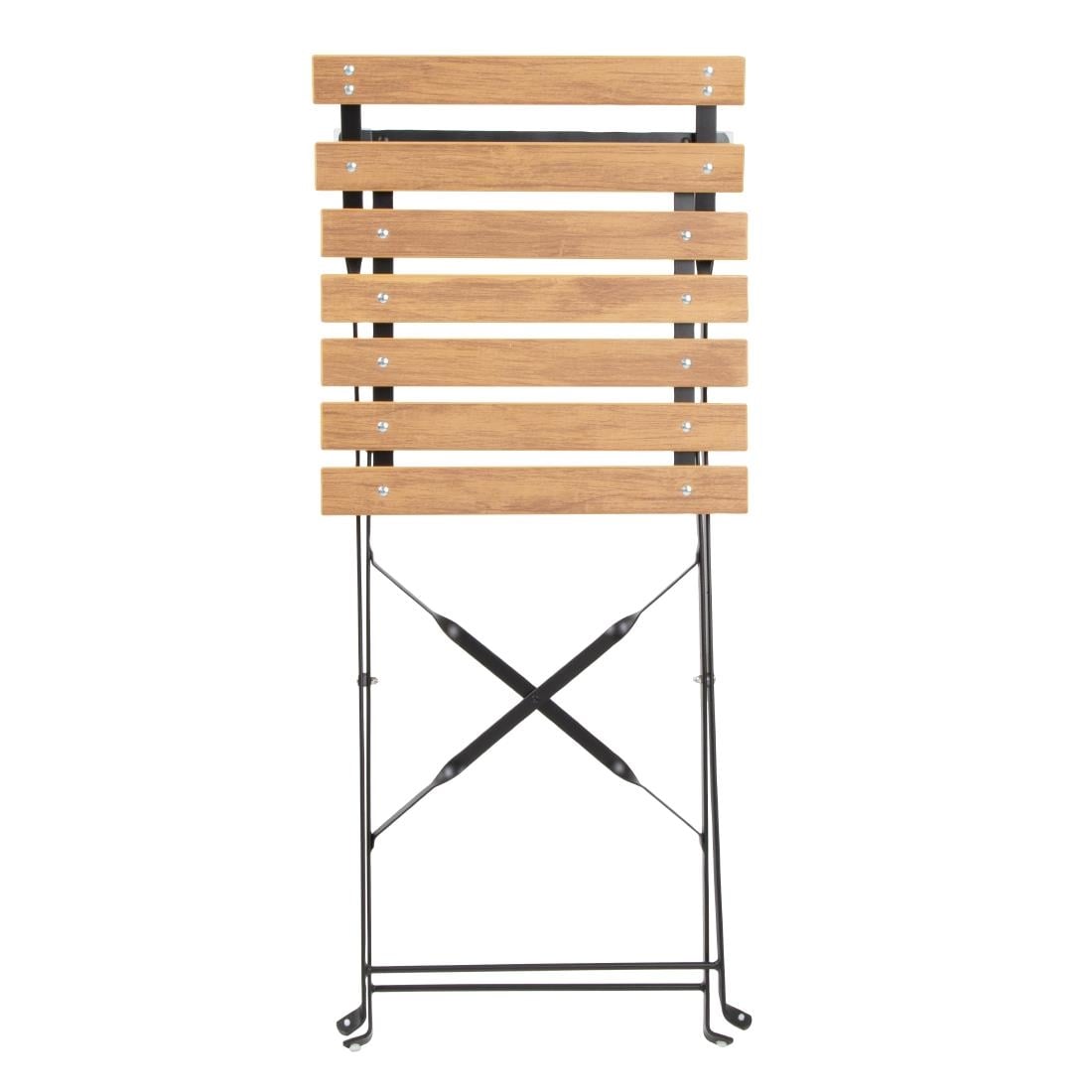 Bolero Perth Pavement Style Klapstoelen Met Houteffect (Pak Van 2)