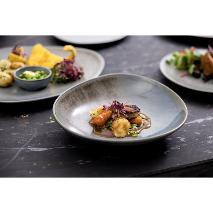 Olympia Ember Blauwe Driehoekige Borden 190 mm (Pak Van 6)