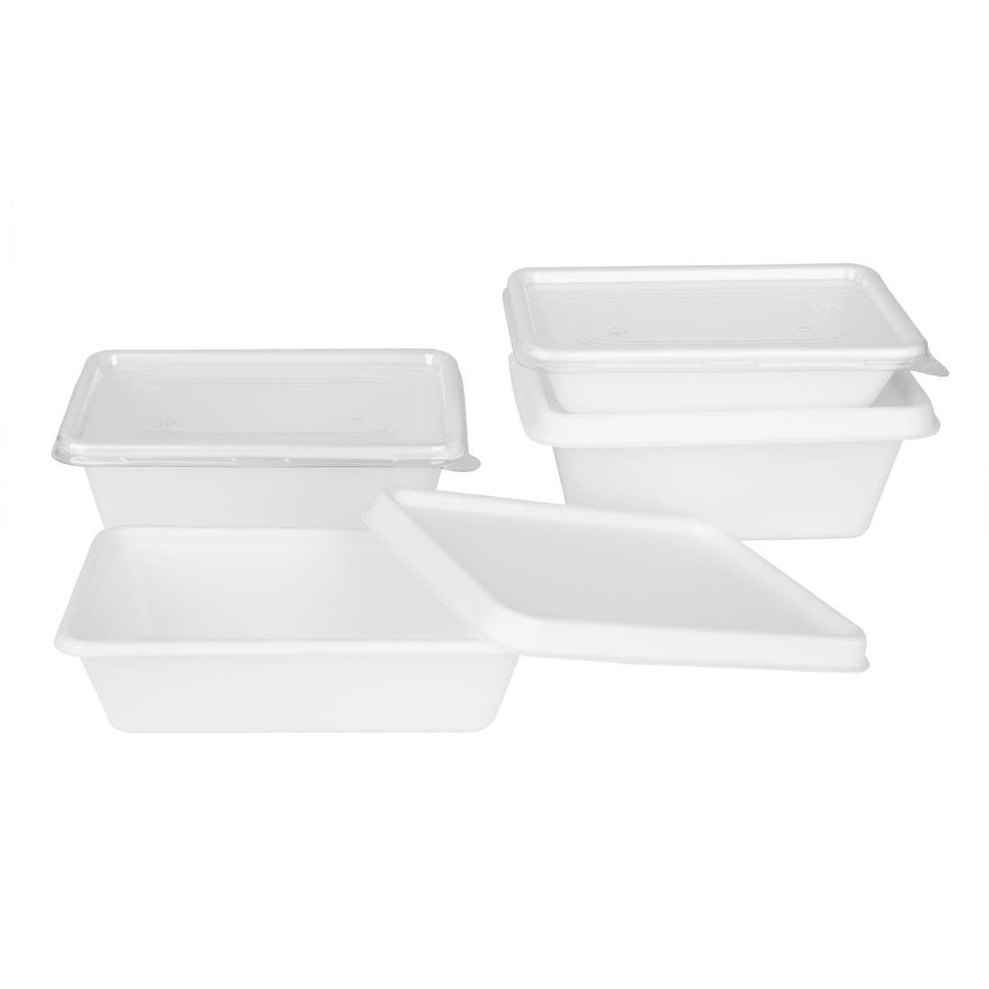 Fiesta Composteerbare Bagasse Voedselcontainer Bases 1000ml (Pakket Van 100)