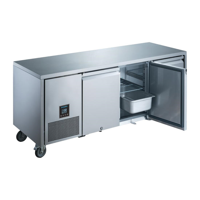 Polar U-serie driedeurs koelwerkbank 420L