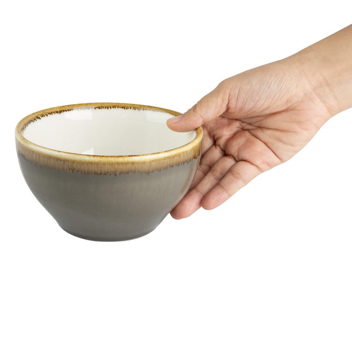 Olympia Kiln schalen grijs 14cm (6 stuks)