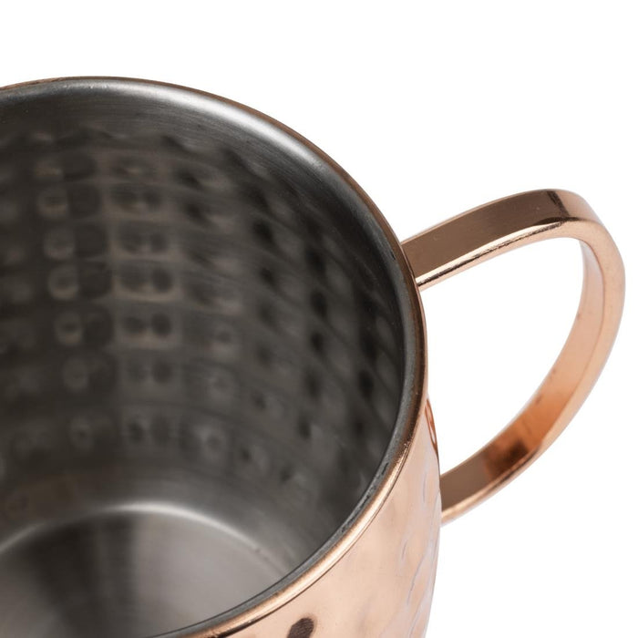 Olympia Barware Gehamerd RVS Koper Gecoate Mokken 440ml