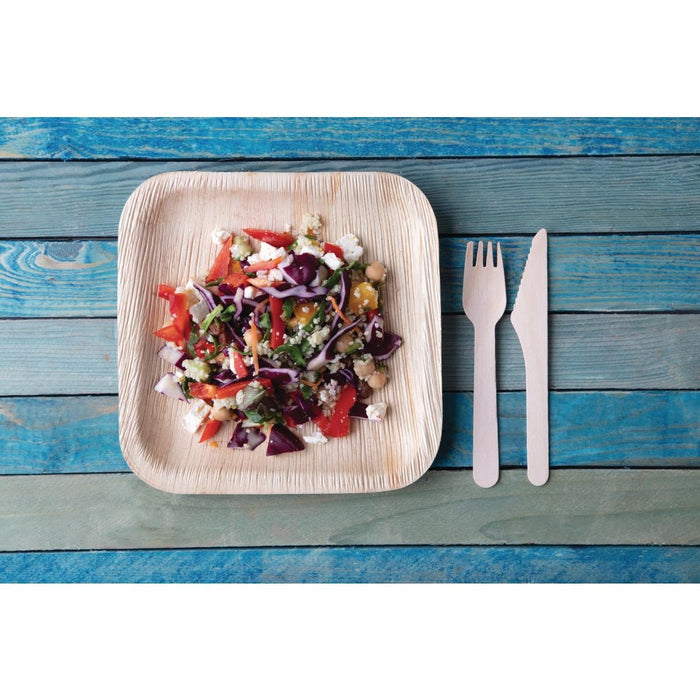 Fiesta Composteerbare Palmblad Borden Vierkant 200mm (Pakket Van 100)