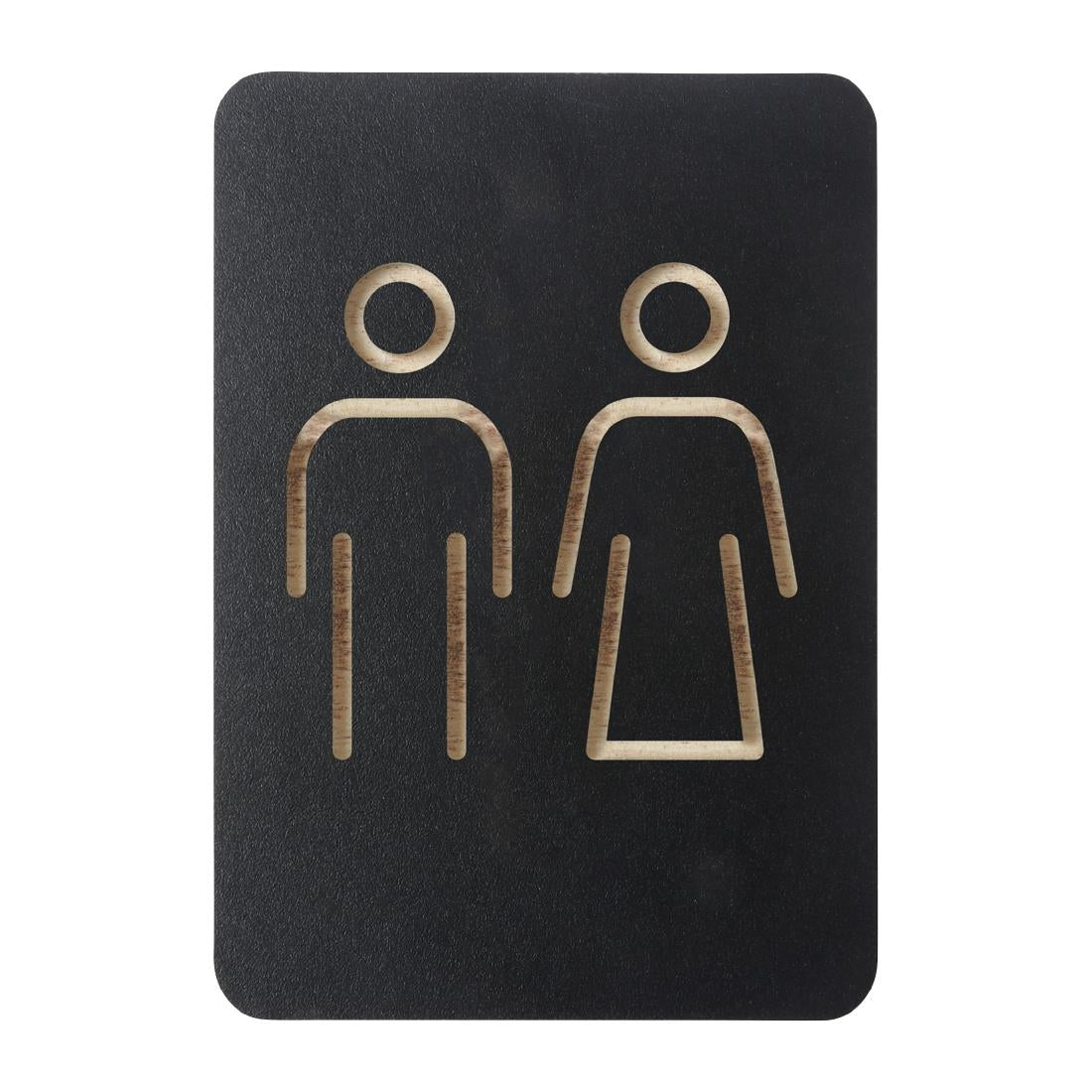 Europeel Pictogram Bord Mannen/Vrouwen Zwart