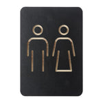 Europeel Pictogram Bord Mannen/Vrouwen Zwart