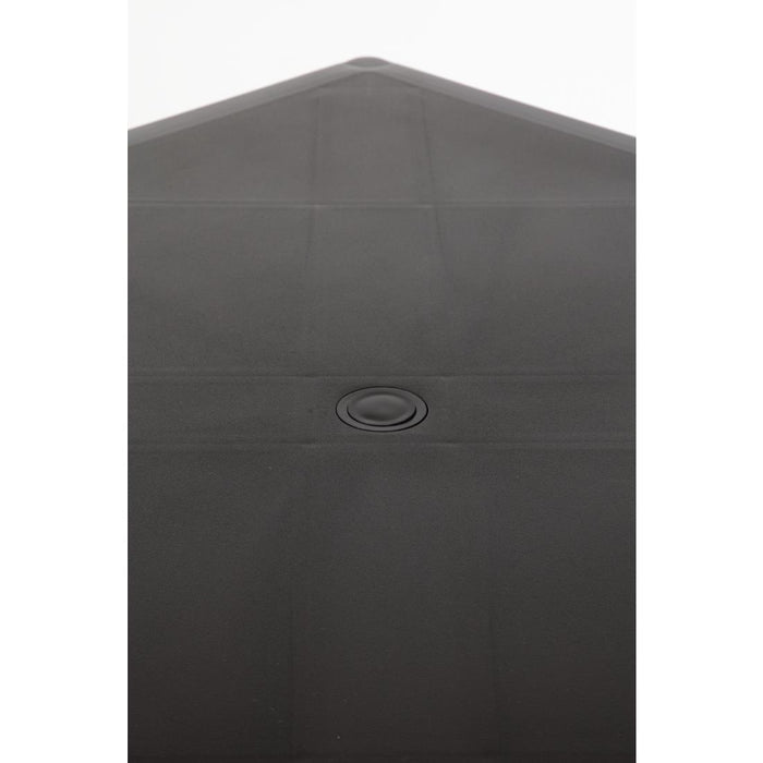 Bolero vierkante horeca tafel met aluminium poten zwart 75cm