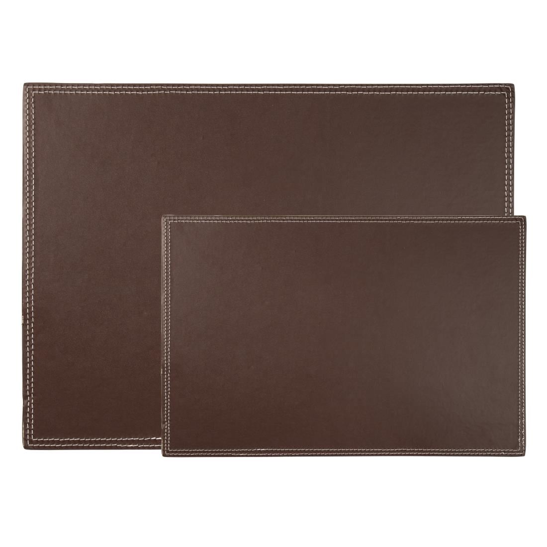 Olympia kunstlederen placemat bruin 40x30cm