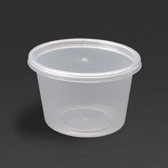 Fiesta recyclebare plastic magnetronbestendige delicatessenpotten 100 ml / 3,5 oz (100 stuks)