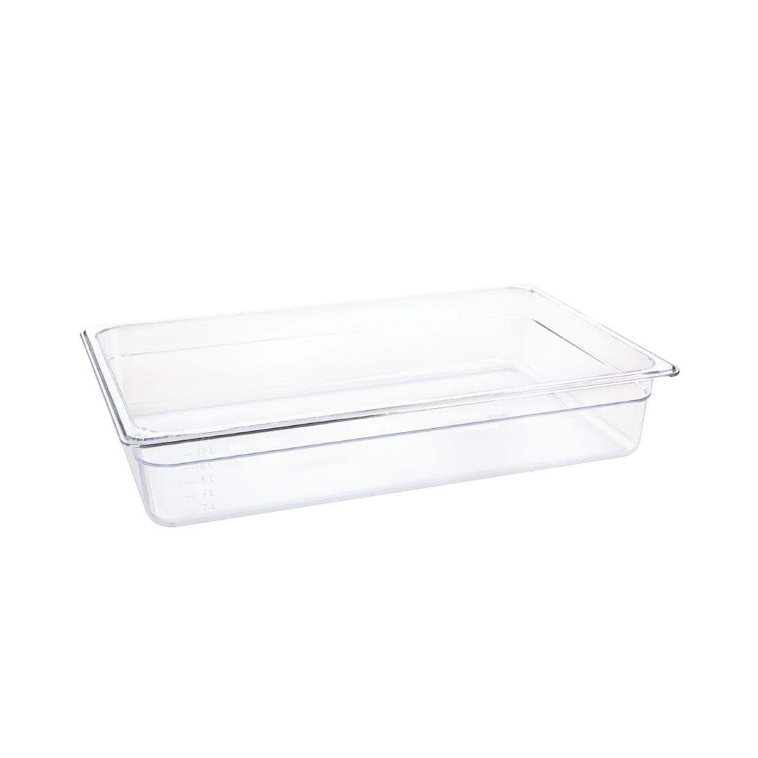 Vogue polycarbonaat 1/1 gastronorm container 100mm transparant