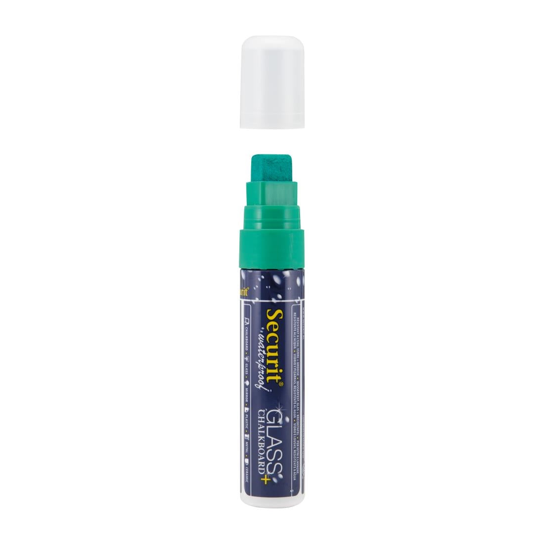 Securit Waterproof krijtstift (Glas + Krijtbord) in groen met 7-15mm punt