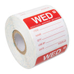 Hygiplas voedseletiketten kleurcode woensdag (500 stuks)