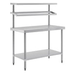 Vogue RVS werktafel met wandplanken