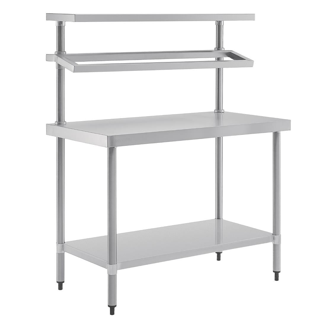 Vogue RVS werktafel met wandplanken