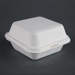 Fiesta Compostable bagasse hamburgerbakjes 153mm (500 stuks)