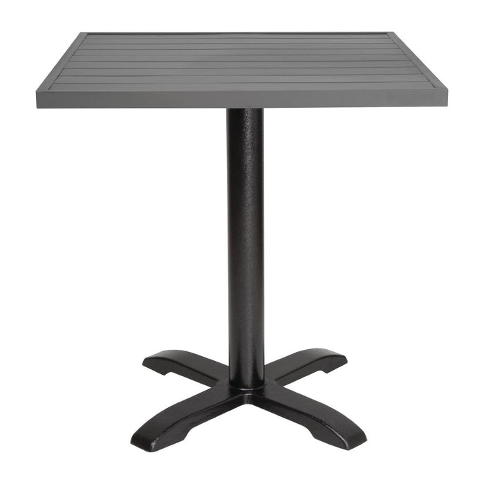 Bolero vierkant aluminium tafelblad donkergrijs 70cm