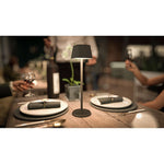 Securit Zwarte Dimbare Led Tafellamp Georgina Incl Magnetische Oplaadkabel