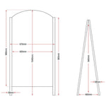 Olympia stoepbord met zwart metalen frame