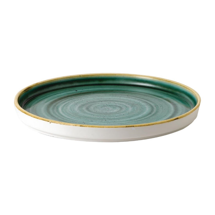 Churchill Stonecast Samphire Green Bord Met Opstaande Rand 22cm (pak van 6)