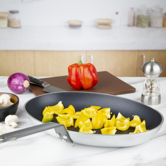 Vogue aluminium antiaanbak teflon platinum plus ovale koekenpan 36cm