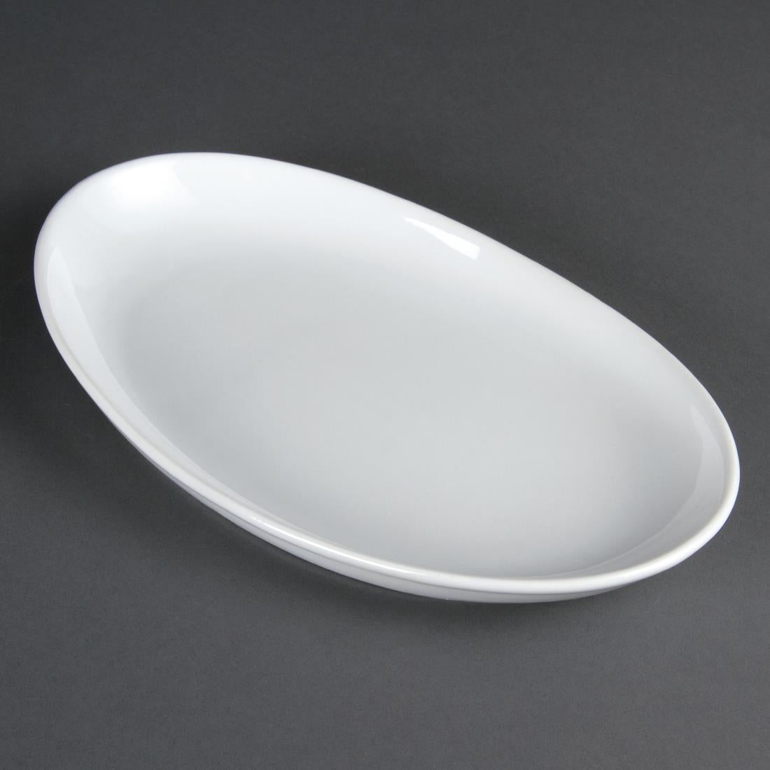 Olympia Whiteware diepe ovale borden 304 mm (pak van 4)