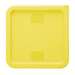 Hygiplas Vierkante Voedselopslagcontainer Deksel Geel Medium