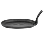 Olympia gietijzeren schaal/sizzle platter ovaal 28x19cm
